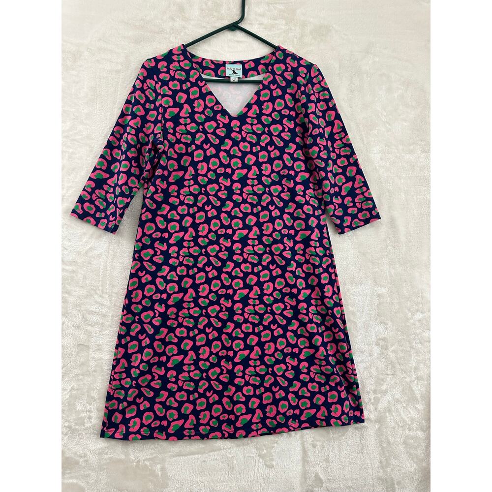 Haley and the Hound V-Neck Animal Print Dress M